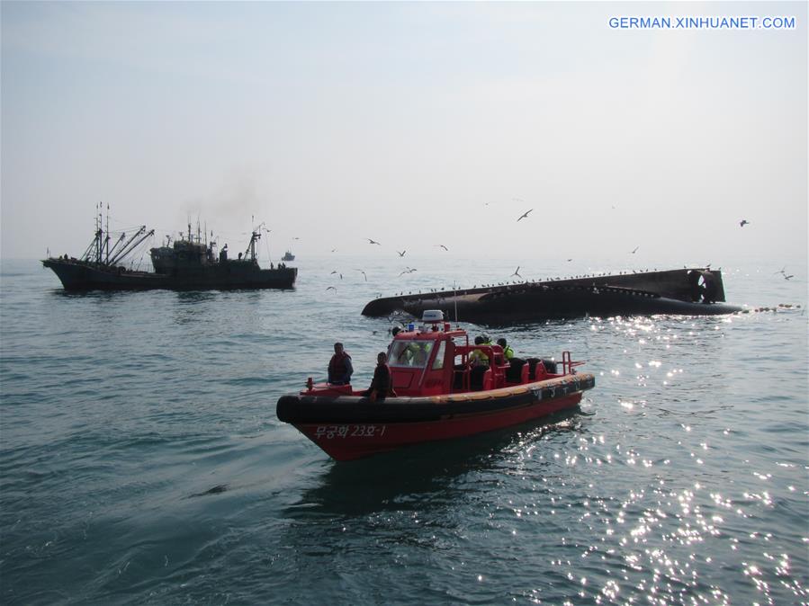 SOUTH KOREA-GAGEDO ISLAND-CHINESE FISHING BOAT-CAPSIZED