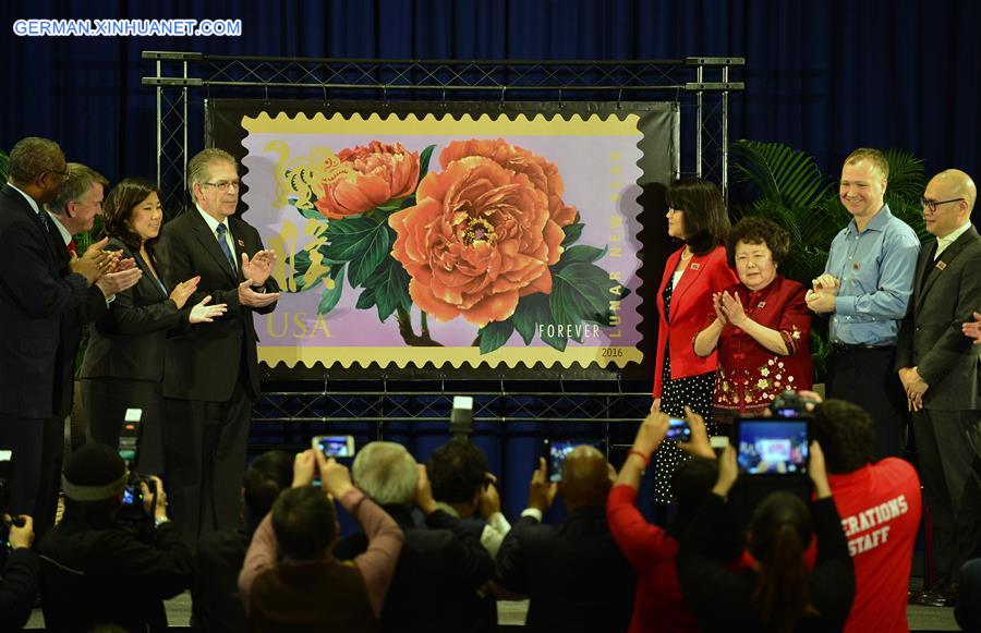 U.S.-NEW YORK-LUNAR NEW YEAR-YEAR OF THE MONKEY-STAMP