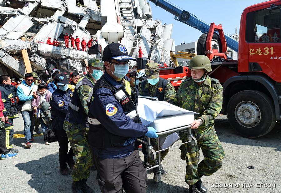 CHINA-TAINAN-EARTHQUAKE-DEATH TOLL (CN)