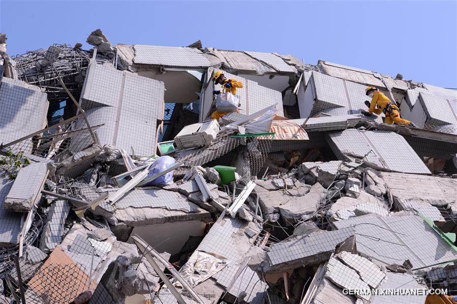 CHINA-TAINAN-EARTHQUAKE-DEATH TOLL (CN)