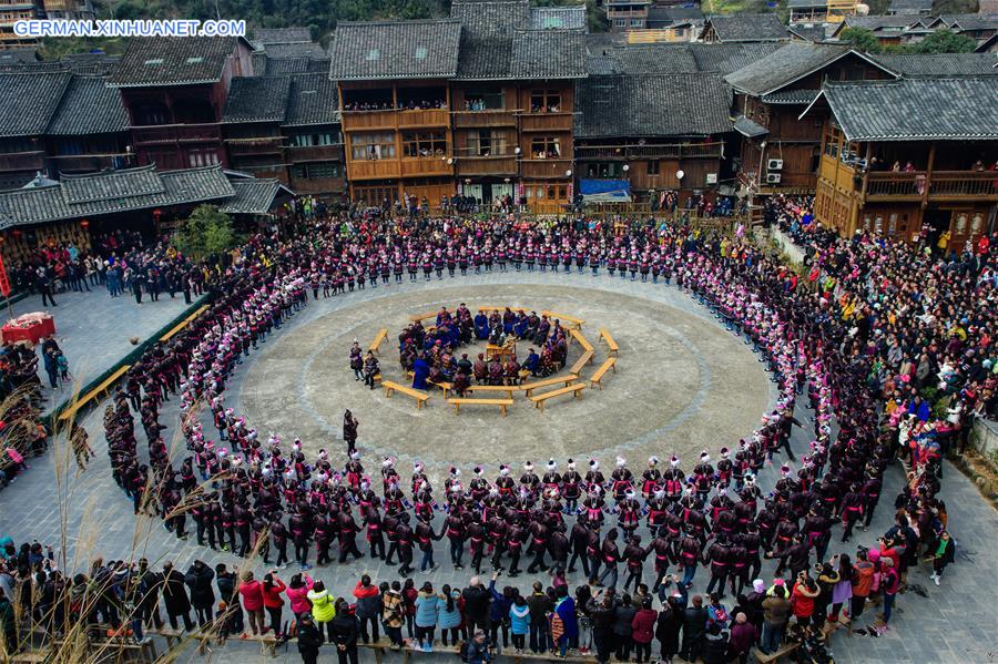 CHINA-GUIZHOU-QIANDONGNAN-DONG ETHNIC GROUP-SAMA FESTIVAL-RITUAL (CN) 