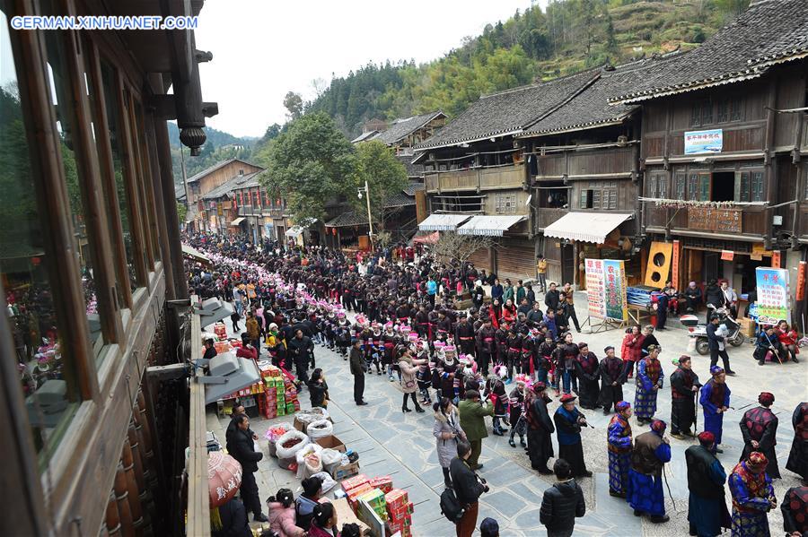 CHINA-GUIZHOU-QIANDONGNAN-DONG ETHNIC GROUP-SAMA FESTIVAL-RITUAL (CN) 