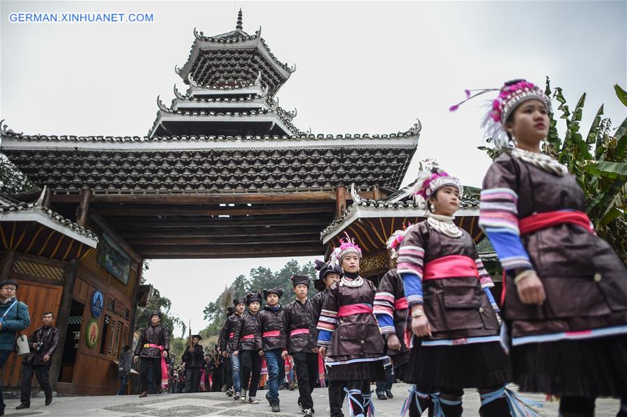 CHINA-GUIZHOU-QIANDONGNAN-DONG ETHNIC GROUP-SAMA FESTIVAL-RITUAL (CN) 