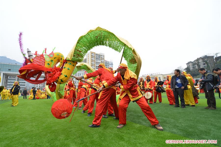 #CHINA-GUIZHOU-YILAO ETHNIC GROUP-DRAGON DANCE (CN)
