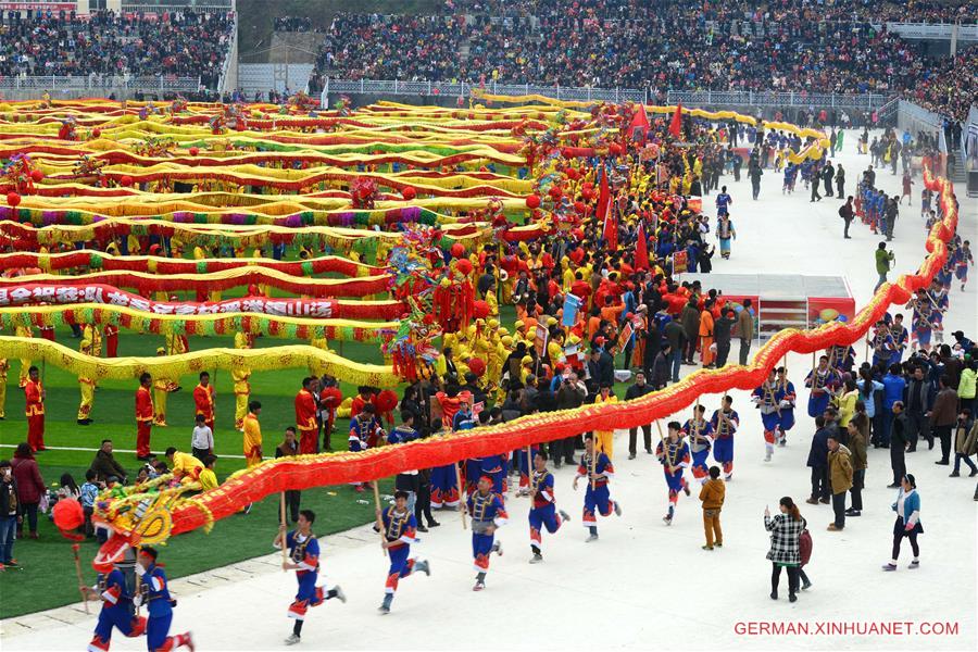 #CHINA-GUIZHOU-YILAO ETHNIC GROUP-DRAGON DANCE (CN)