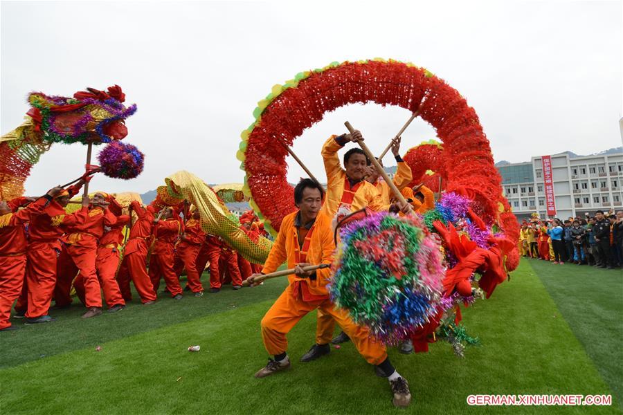 #CHINA-GUIZHOU-YILAO ETHNIC GROUP-DRAGON DANCE (CN)