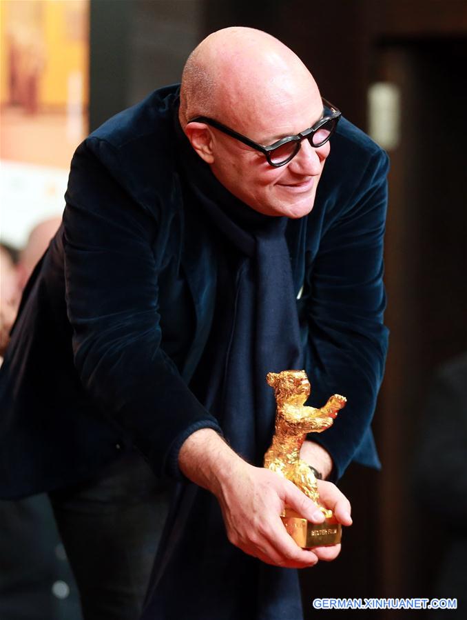 GERMANY-BERLIN-BERLINALE INTERNATIONAL FILM FESTIVAL-AWARDS CEREMONY-GOLD BEAR-GIANFRANCO ROSI