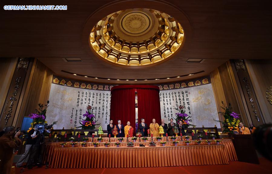 CHINA-KAOHSIUNG-FO GUANG SHAN-BUDDHA SCULPTURE-RETURNING CEREMONY (CN)