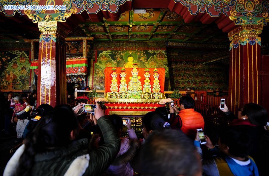 CHINA-TIBET-JOKHANG TEMPLE-BUTTER SCULPTURE (CN)