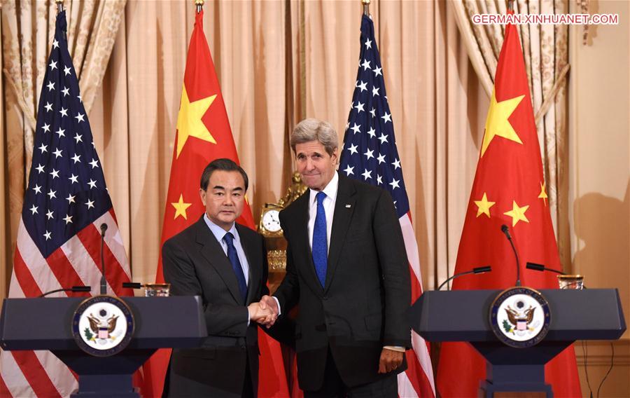 U.S.-WASHINGTON D.C.-CHINA-FM-WANG YI-KERRY-MEETING