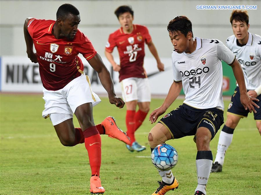 (SP)CHINA-GUANGZHOU-AFC CHAMPIONSHIPS LEAGUE 2016-GROUP H-GUANGZHOU EVERGRANDE VS POHANG STEELERS