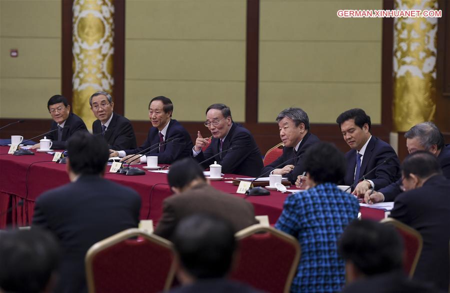 (TWO SESSIONS) CHINA-BEIJING-WANG QISHAN-CPPCC-PANEL DISCUSSION (CN) 