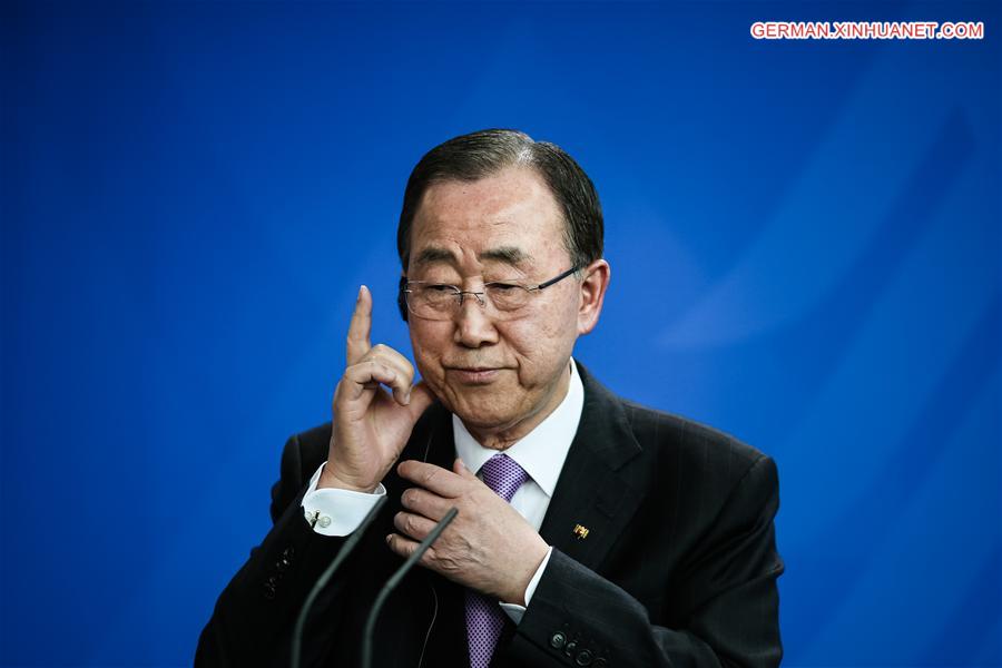 GERMANY-BERLIN-UN-BAN KI-MOON-VISIT