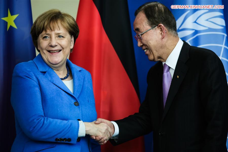 GERMANY-BERLIN-UN-BAN KI-MOON-VISIT