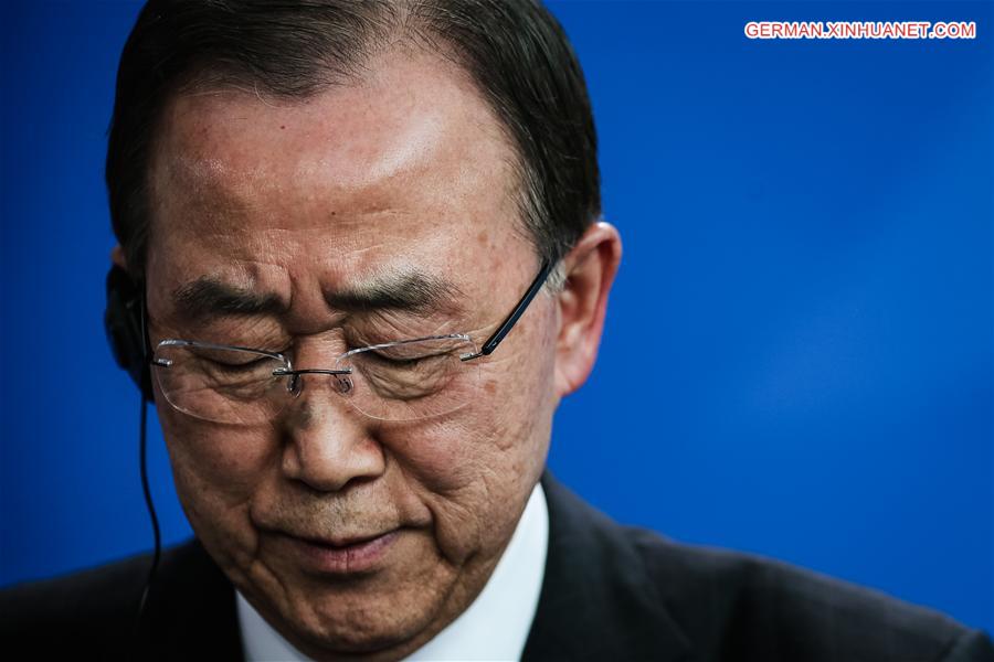 GERMANY-BERLIN-UN-BAN KI-MOON-VISIT