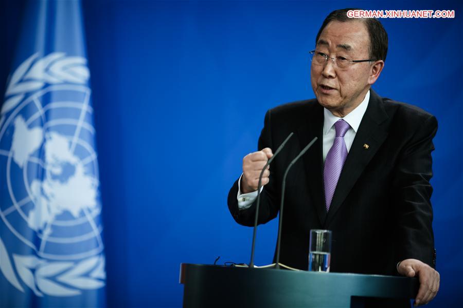 GERMANY-BERLIN-UN-BAN KI-MOON-VISIT