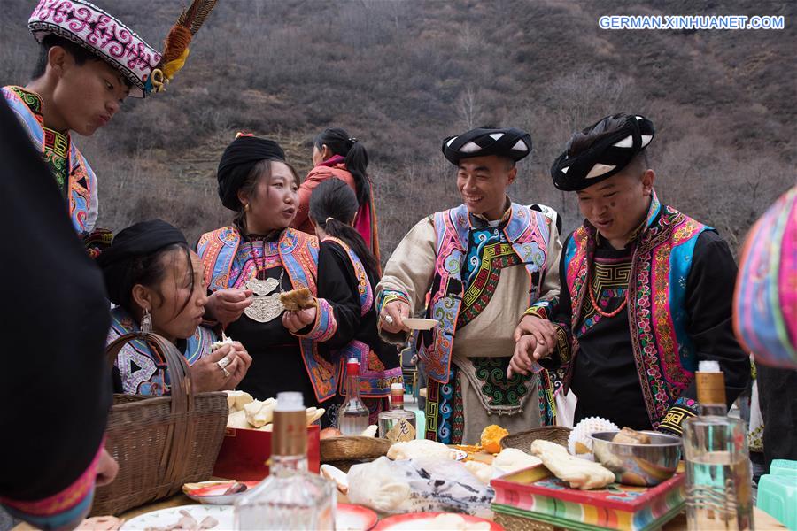 CHINA-SICHUAN-QIANG ETHNIC GROUP-GUAIRU FESTIVAL (CN)