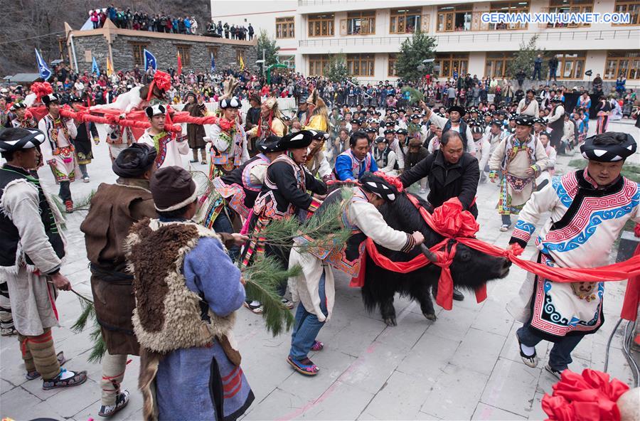 CHINA-SICHUAN-QIANG ETHNIC GROUP-GUAIRU FESTIVAL (CN)