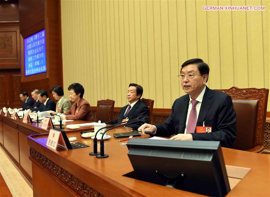 (TWO SESSIONS)CHINA-BEIJING-NPC-PRESIDIUM-MEETING (CN)