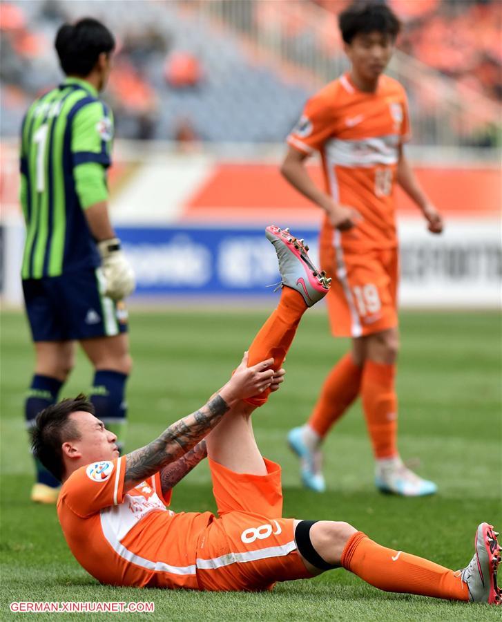 (SP)CHINA-JINAN-AFC CHAMPIONSHIPS LEAGUE 2016-GROUP F-SHANDONG LUNENG VS FC SEOUL