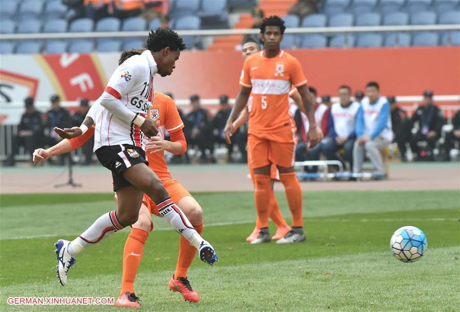 (SP)CHINA-JINAN-AFC CHAMPIONSHIPS LEAGUE 2016-GROUP F-SHANDONG LUNENG VS FC SEOUL