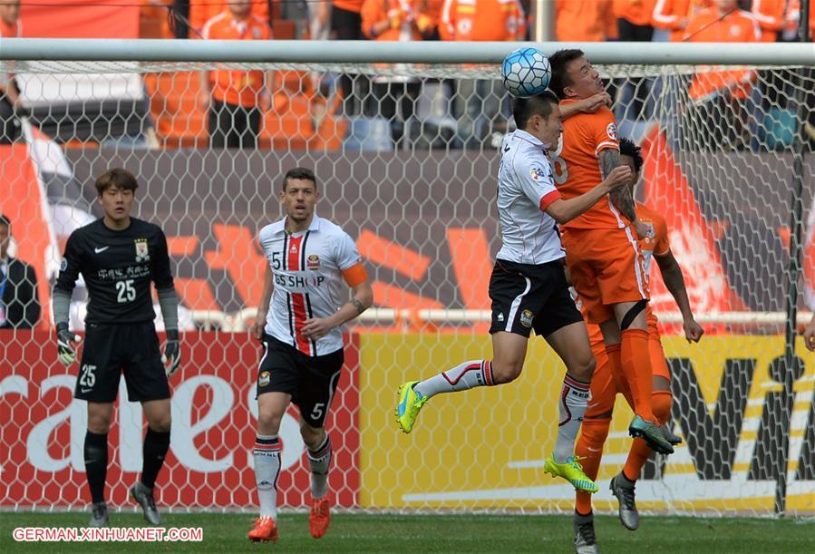 (SP)CHINA-JINAN-AFC CHAMPIONSHIPS LEAGUE 2016-GROUP F-SHANDONG LUNENG VS FC SEOUL