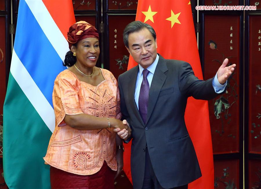 CHINA-BEIJING-WANG YI-GAMBIAN FM-TALKS(CN)