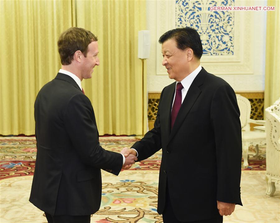 CHINA-BEIJING-LIU YUNSHAN-MARK ZUCKERBERG-MEETING (CN)