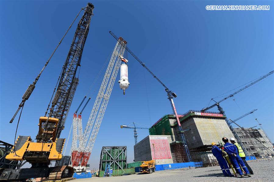 CHINA-SHANDONG-NUCLEAR POWER PLANT-KEY COMPONENT-INSTALLATION (CN)