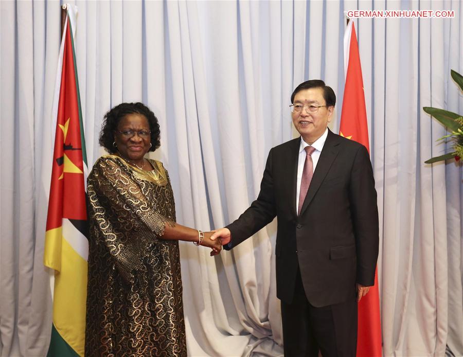 ZAMBIA-LUSAKA-ZHANG DEJIANG-IPU ASSEMBLY-MOZAMBIQUE-MEETING