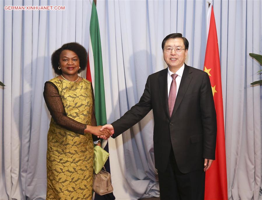 ZAMBIA-LUSAKA-ZHANG DEJIANG-IPU ASSEMBLY-SOUTH AFRICA-MEETING