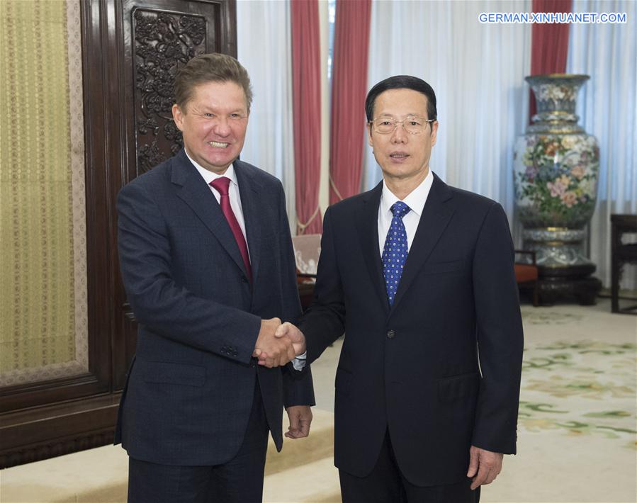 CHINA-ZHANG GAOLI-RUSSIA-GAZPROM-MEET (CN)