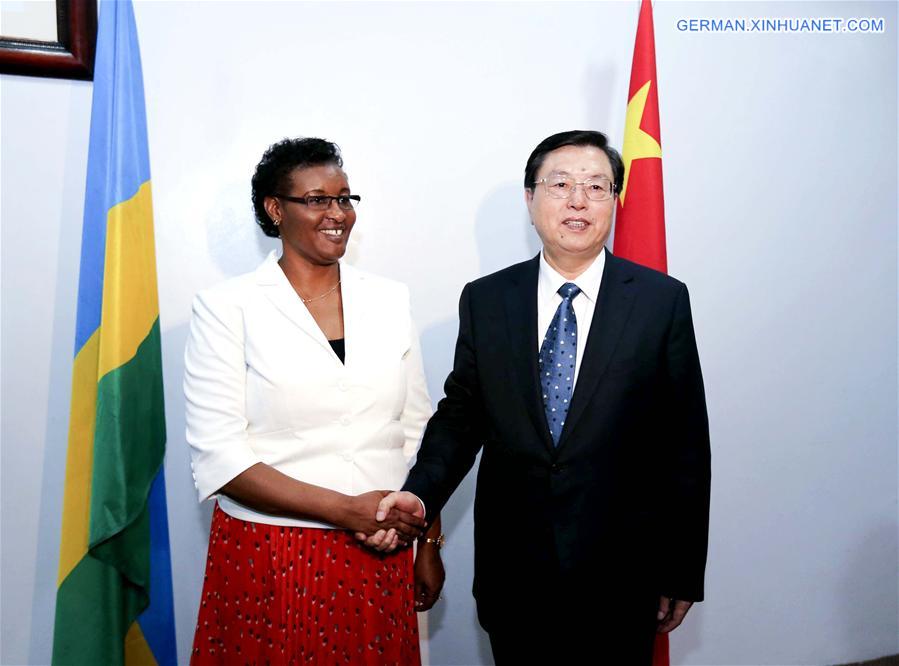 RWANDA-KIGALI-ZHANG DEJIANG-VISIT