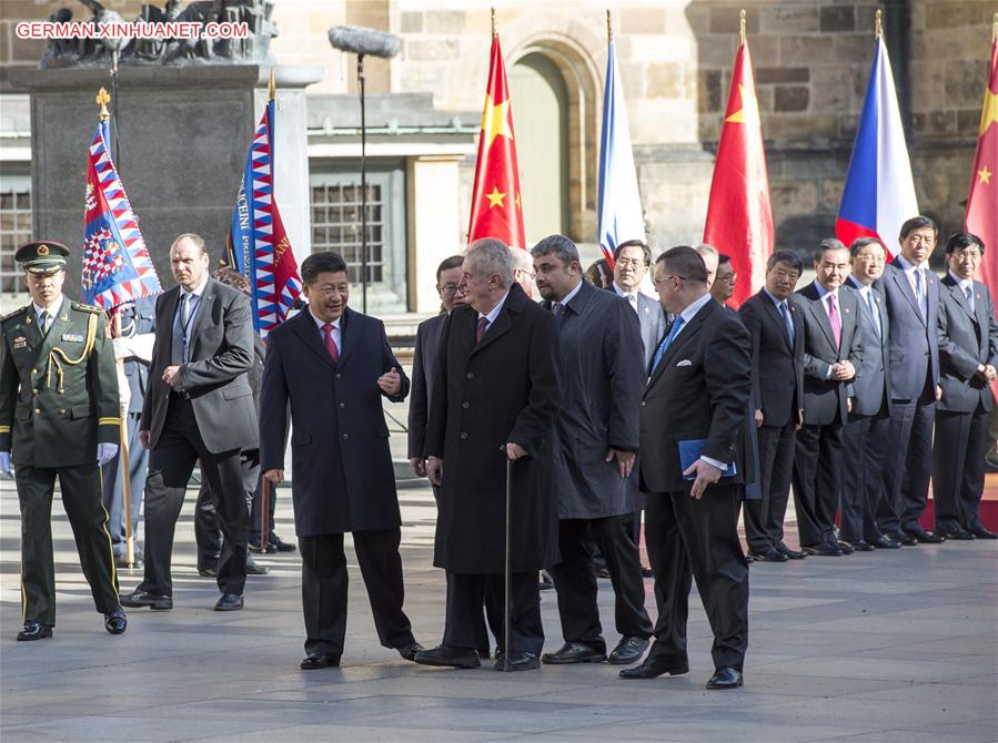 CZECH REPUBLIC-CHINA-XI JINPING-WELCOMING CEREMONY