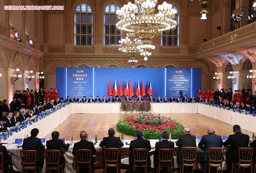 CZECH REPUBLIC-CHINA-XI JINPING-ECONOMIC ROUNDTABLE 