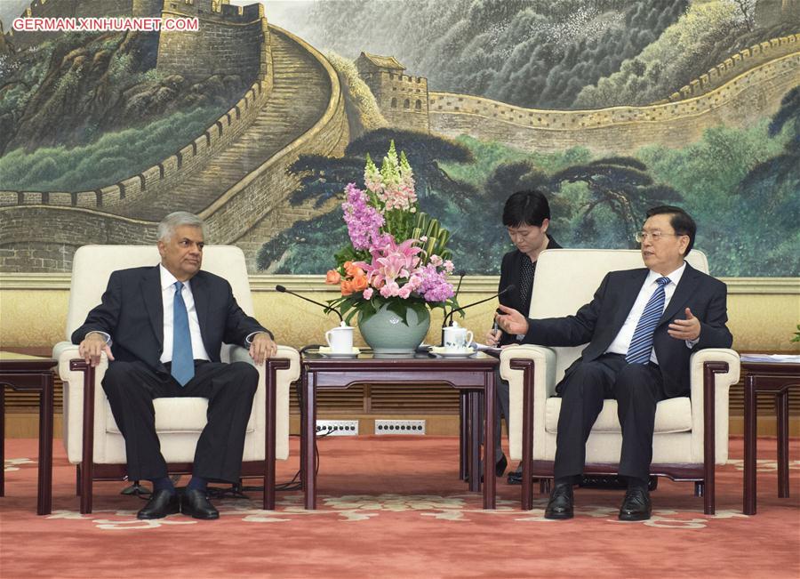 CHINA-SRI LANKA-ZHANG DEJIANG-PM-MEET (CN)