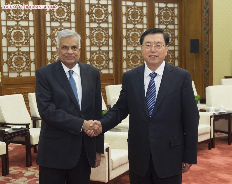 CHINA-SRI LANKA-ZHANG DEJIANG-PM-MEET (CN)