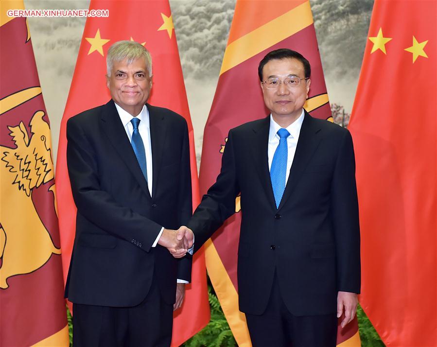 CHINA-SRI LANKA-LI KEQIANG-PM-TALK (CN)