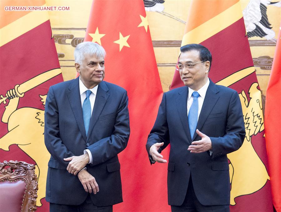 CHINA-SRI LANKA-LI KEQIANG-PM-TALK (CN)