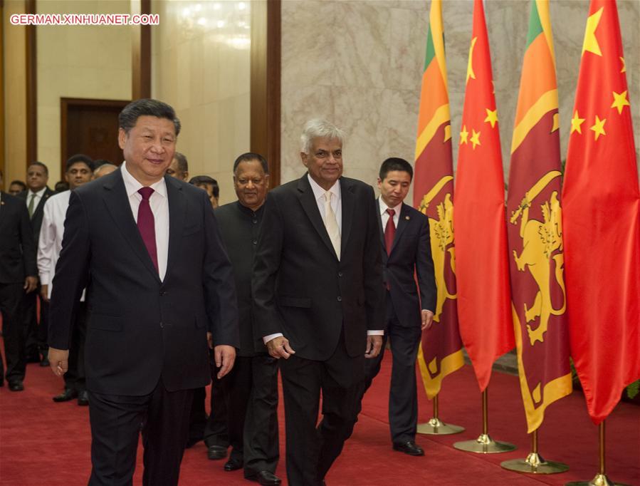 CHINA-SRI LANKA-XI JINPING-PM-MEETING (CN)