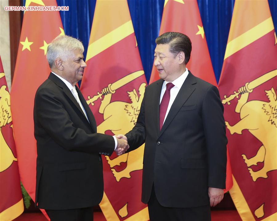 CHINA-SRI LANKA-XI JINPING-PM-MEETING (CN)