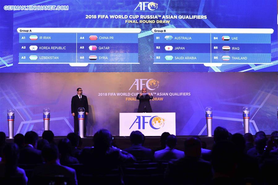 (SP)MALAYSIA-KUALA LUMPUR-SOCCER-WORLD CUP QUALIFIERS-DRAW