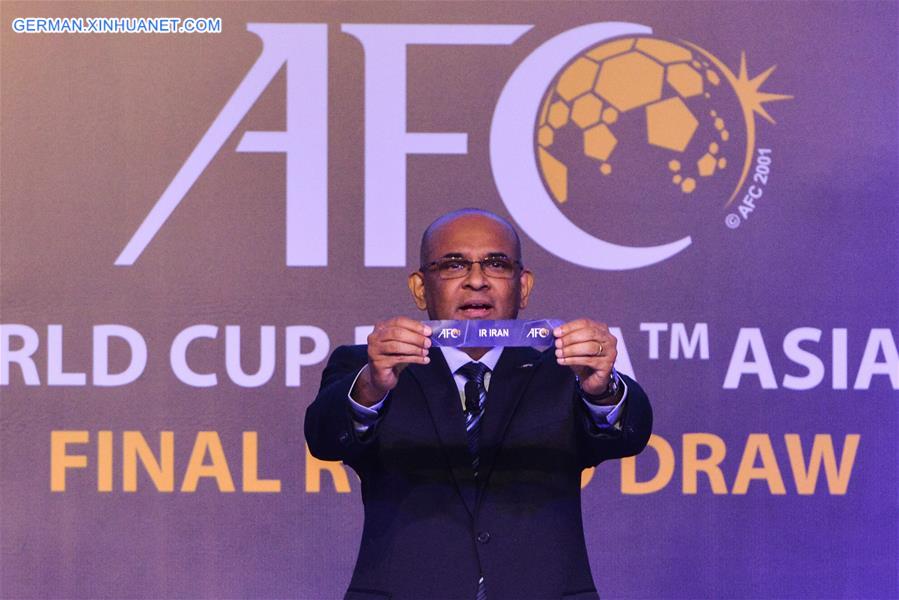 (SP)MALAYSIA-KUALA LUMPUR-SOCCER-WORLD CUP QUALIFIERS-DRAW