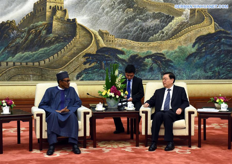 CHINA-BEIJING-ZHANG DEJIANG-NIGERIAN PRESIDENT-MEETING(CN)