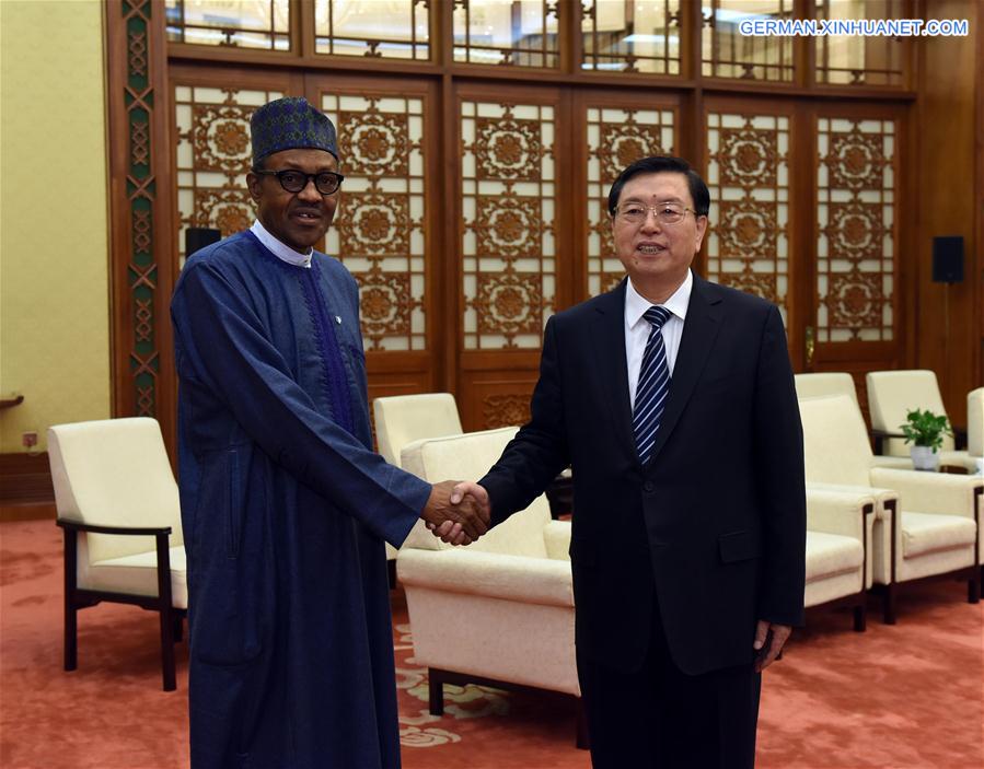 CHINA-BEIJING-ZHANG DEJIANG-NIGERIAN PRESIDENT-MEETING(CN)