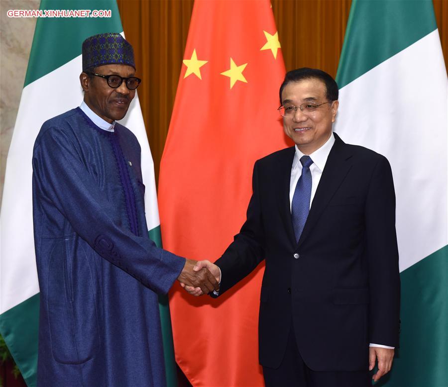 CHINA-BEIJING-LI KEQIANG-NIGERIAN PRESIDENT-MEETING (CN)