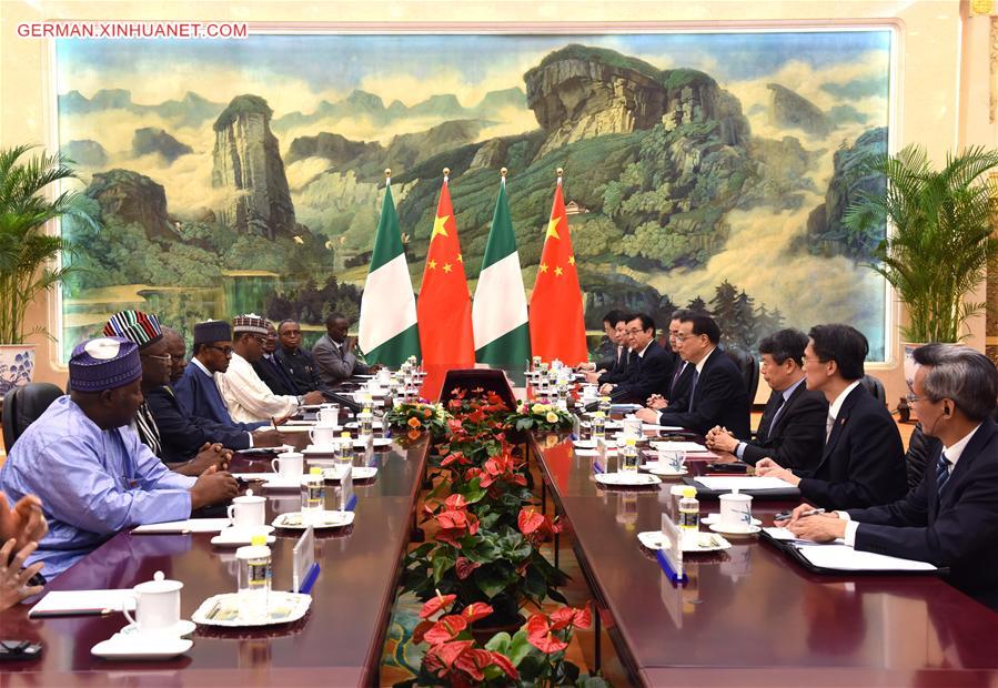 CHINA-BEIJING-LI KEQIANG-NIGERIAN PRESIDENT-MEETING (CN)