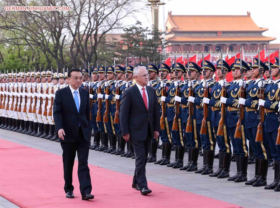 CHINA-BEIJING-LI KEQIANG-AUSTRALIAN PM-ANNUAL TALKS (CN)