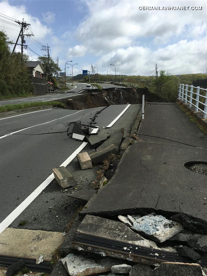 JAPAN-KUMAMOTO-EARTHQUAKE-AFTERMATH