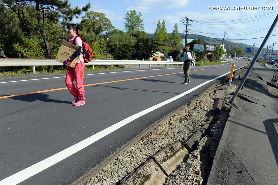 JAPAN-KUMAMOTO-EARTHQUAKE-AFTERMATH